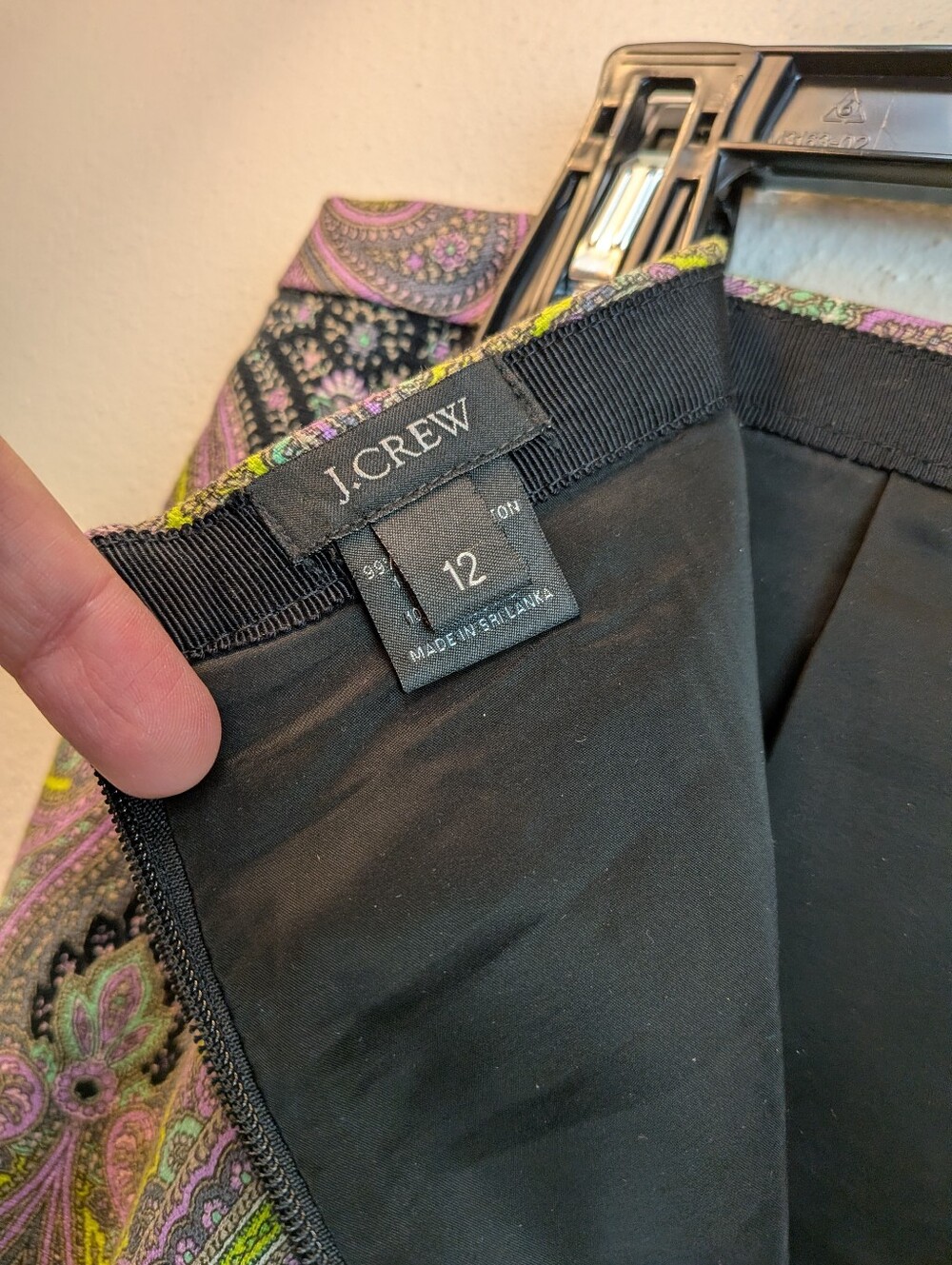 J Crew Paisley Multicolor Pencil Skirt Size 12 - Picture 6 of 8